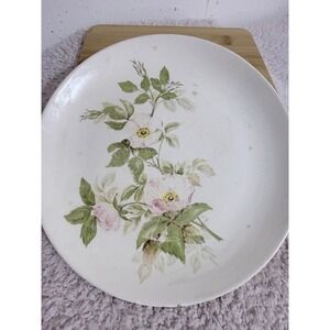 American Limoges Glamour Briar Rose Dinner Plate Vintage 10 Inch Pink Floral USA